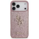 Чехол Guess Fixed Glitter Big 4G для iPhone 18 Pro Max / 17 Pro Max, розовый