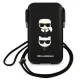 Сумка для телефона Karl Lagerfeld Saffiano Ikonik Karl&Choupette 6.1\'\' Черная