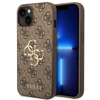 Чехол Guess 4G Big Metal Logo для iPhone 14/15/13 - Коричневый