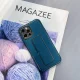 Vāciņš iPhone 13 ar statīvu, zils