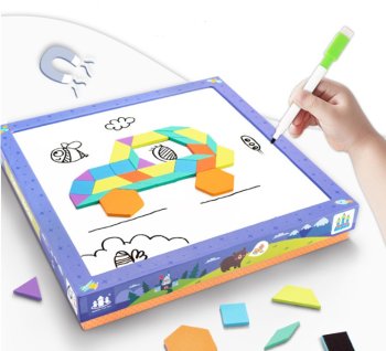 Магнитный конструктор-пазл Геометрические фигуры Zkb-987