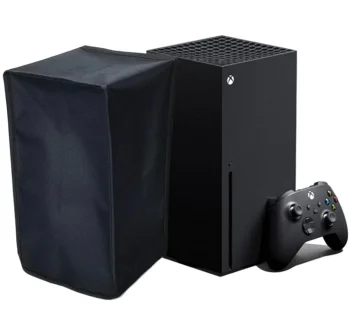 Putekļu aizsargpārvalks Microsoft XBOX Series X konsolei, melns