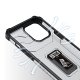 iPhone 13 Pro Crystal Ring Case Rugged Armor Cover with Kickstand, Green
