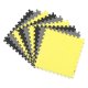 Puzzle foam mat 180x180cm 9 pcs grey yellow