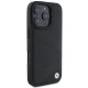 BMW iPhone 16 Pro Case Leather Crossing Lines, Black