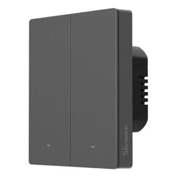 Sonoff M5-2C-80M Viedais Sienas Slēdzis, Wi-Fi, Matter, Melns