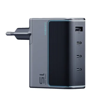 Сетевое зарядное устройство Cuktech AD1404UEU 140W GaN 4 порта серое