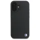BMW iPhone 16 vāciņš Sign Leather Diamond Metal Logo MagSafe, melns