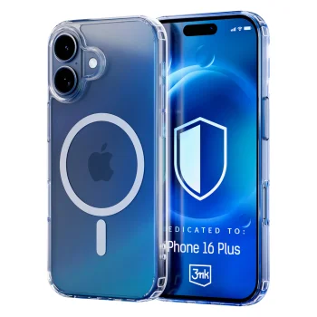3mk MagCase iPhone 16 Plus vāciņš ar MagSafe, caurspīdīgs