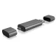 Картридер ICY BOX IB-CR200-C USB-C SD/microSD Серый