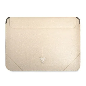 Guess Saffiano Triangle Logo klēpjdatora soma 14" bēša