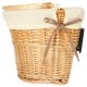Front Wicker Bicycle Basket RALLEX with Click Mount, white