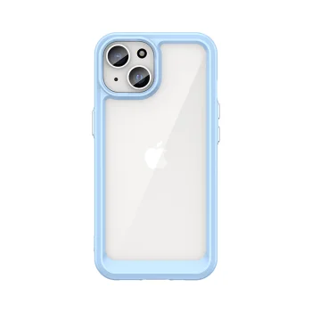 iPhone 15 Plus Case Outer Space Reinforced Hybrid Cover - Blue