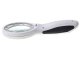 Handheld Magnifying Glass with 8 LED and UV Light, 4x Magnification, White