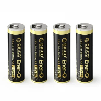 Orico Ener-G EG5C AA Rechargeable Lithium Batteries 1.5V 2100mWh USB-C, 4 Pack