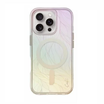 Чехол Uniq Coehl Willow iPhone 16 Pro 6.3" магнитная зарядка опаловый/радужный