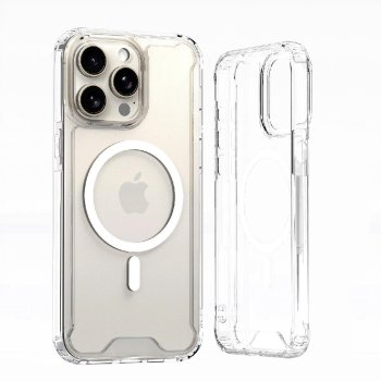 Caurspīdīgs stūra vāciņš ar MagSafe iPhone 16 Pro Max - | Clear Corner Case