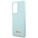 Чехол Guess для Galaxy S21 Ultra Silicone Script, синий