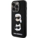 Karl Lagerfeld iPhone 15 Pro Max Case Silicone Karl & Choupette Head, Black