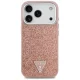 Guess Glitter Triangle Logo MagSafe vāciņš iPhone 17 Pro — rozā | Phone Case Cover