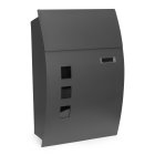 Почтовый ящик настенный ModernHome из оцинкованной стали с замком, антрацит