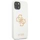 Guess чехол для iPhone 13 mini белый Silicone 4G Logo