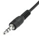 Audio Cable Mini-Jack 3,5mm (Aux to Aux) 1m, Black | Audio Vads Kabelis
