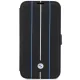 Apple iPhone 14 Pro Max 6.7\'\' BMW Leather Stamp Blue Lines Book Case Cover (BMBKP14X22RVSK), Black | Чехол...