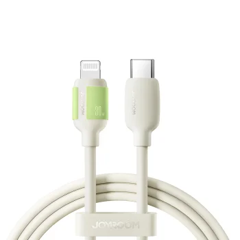 Joyroom S-A53 USB-C uz Lightning kabelis 30W, bēšs
