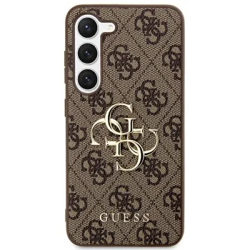 Чехол Guess 4G Big Metal Logo для Samsung Galaxy S24 Ultra коричневый