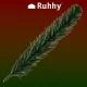 Искусственные еловые ветки для декора Ruhhy, 29 см, 40 шт., зеленые