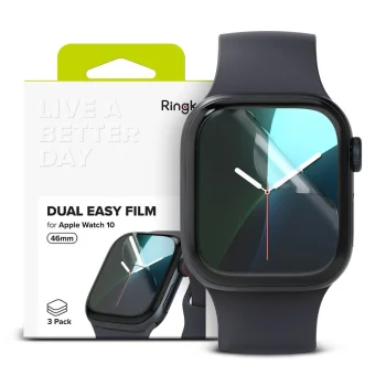 Ringke Dual Easy aizsargplēves Apple Watch 10 46 mm (3 gab.)