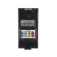 Модуль розетки LAN Maclean MCE725B, Cat 6, одинарный, черный