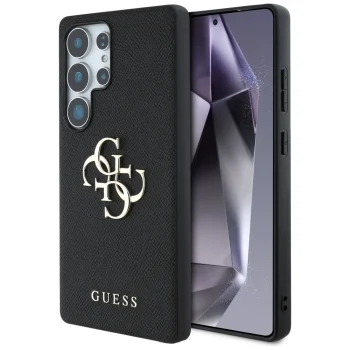 Чехол Guess Grained Big 4G Logo для Samsung Galaxy S25 Ultra черный