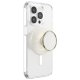 Popsockets Round Luxe Coconut Creme emaljas MagSafe turētājs un telefona statīvs