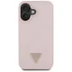 Guess Grained Hot Stamp Peony Triangle Logo MagSafe vāciņš iPhone 16 Pink