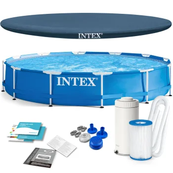 Intex 28212 Frame Pool with Pump and Cover, 366 x 76 cm