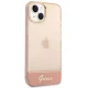 Guess Translucent iPhone 14 Plus ietvars, rozā