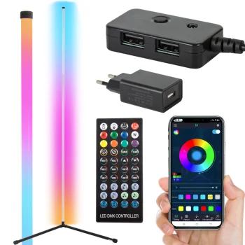 Угловой напольный светильник RGB LED с управлением через...