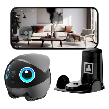 Enabot EBO Air 2 Plus mājas un mājdzīvnieku robots ar 3K kameru, pelēks