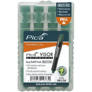 Pica VISOR permanent uzpildes serdeņi marķierim, 10 x 85 mm, zaļi