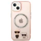 Чехол Karl Lagerfeld Karl & Choupette Aluminum MagSafe для iPhone 14 Plus, розовый