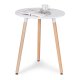Moderns apaļš galds virtuvei un viesistabai 60 cm ModernHome, balts