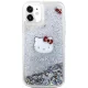 Hello Kitty iPhone 11 / XR Case Liquid Glitter Charms Kitty Head, Silver