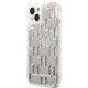 Karl Lagerfeld Liquid Glitter Monogram Case for iPhone 14, Silver