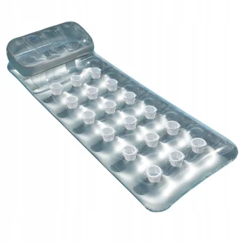 Intex 58894 piepūšamais matracis ar galvas balstu, sudrabains