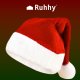 Plush Santa Hat for Christmas Parties Ruhha 22556, Red