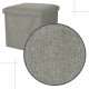 Saliekams Pufs Kaste ar Uzglabāšanas Nodalījumu, Pelēks | Folding Ottoman Padded Stool Storage Box