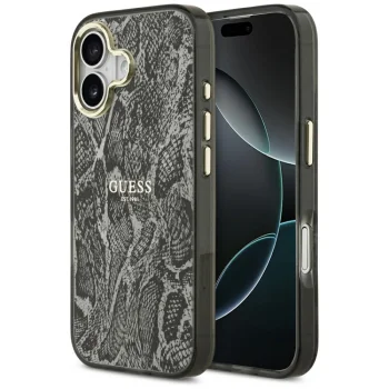 Guess pitona raksta MagSafe vāciņš iPhone 17 – melns | Phone Case Cover