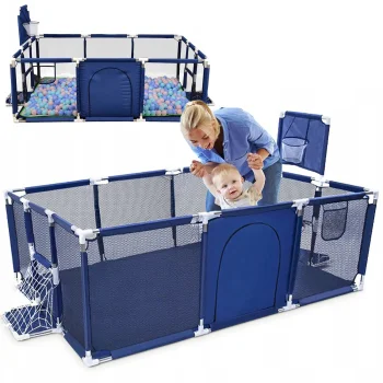 Детский манеж Nicekids с баскетбольным кольцом и воротами, 235x129 см,...